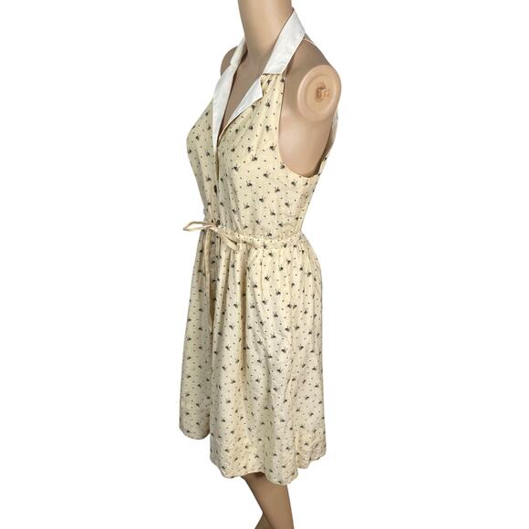Anthropologie Honeyed Life Bee Print Button Down Cottagecore Dress SZ 0 - Picture 7 of 12